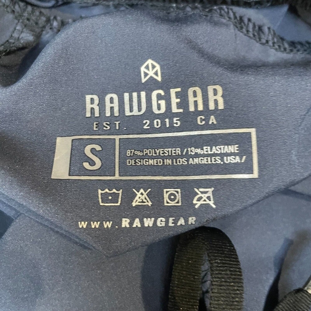 Raw Gear Shorts Mens Small Blue Drawstring Athleisure Gym Workout Running Hike - Picture 3 of 8